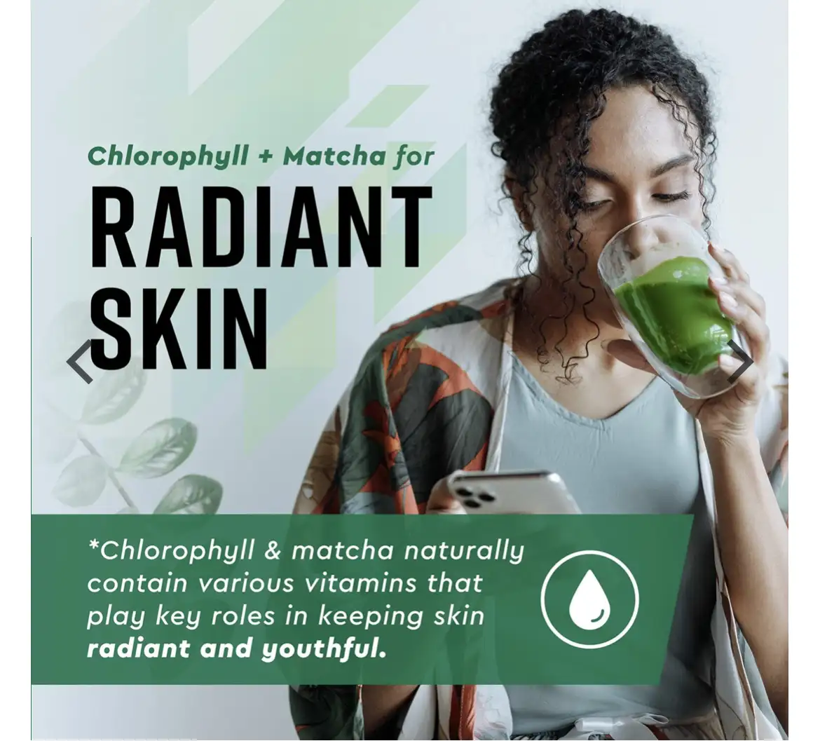 360 NUTRITION LIQUID CHLOROPHYLL + MATCHA SUPPLEMENT