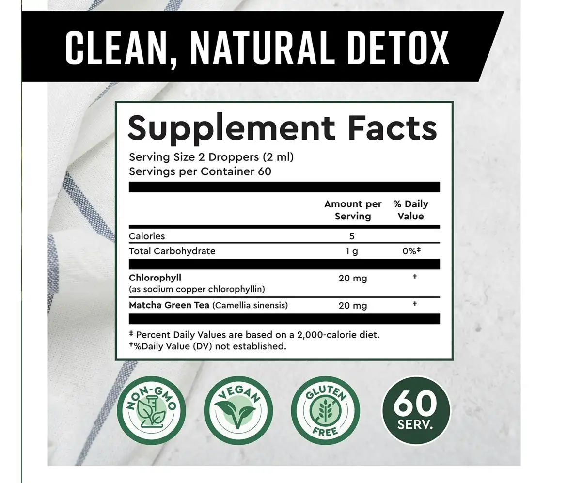 360 NUTRITION LIQUID CHLOROPHYLL + MATCHA SUPPLEMENT