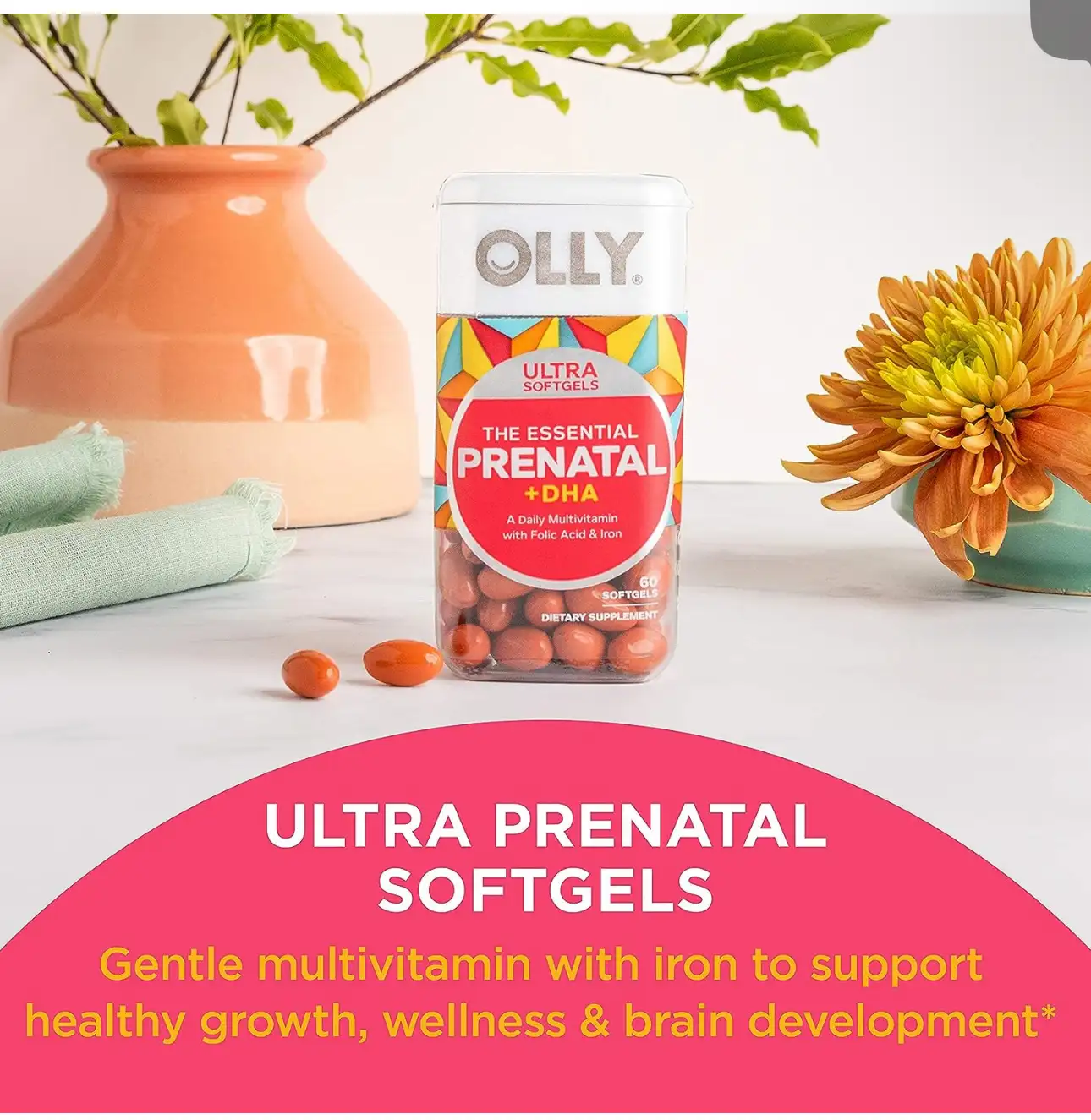 OLLY PRENATAL FOLIC ACID + DHA MULTIVITAMIN